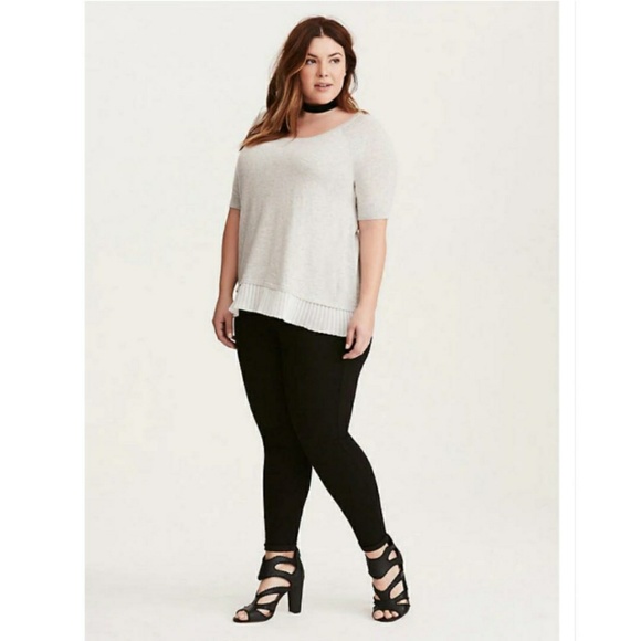 💎 Torrid - Pleated Hem Layered Sweater - Picture 7 of 8